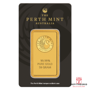 50 GRAM GOLD BAR PERTH Obverse product photo