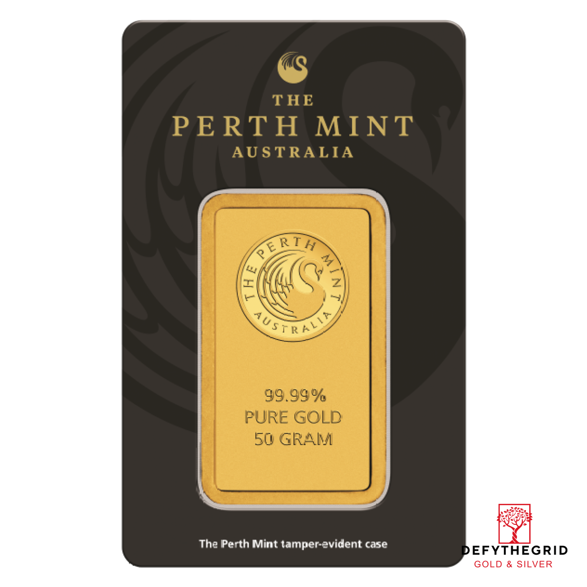 50 GRAM GOLD BAR PERTH Obverse product photo
