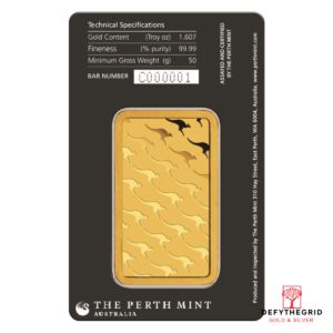 50 GRAM GOLD BAR PERTH Reverse product photo