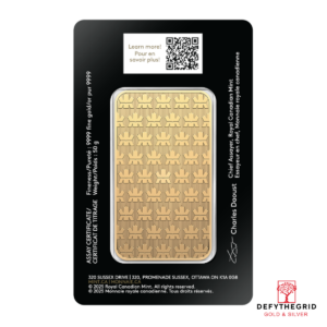 50 GRAM GOLD BAR RCM Reverse product photo