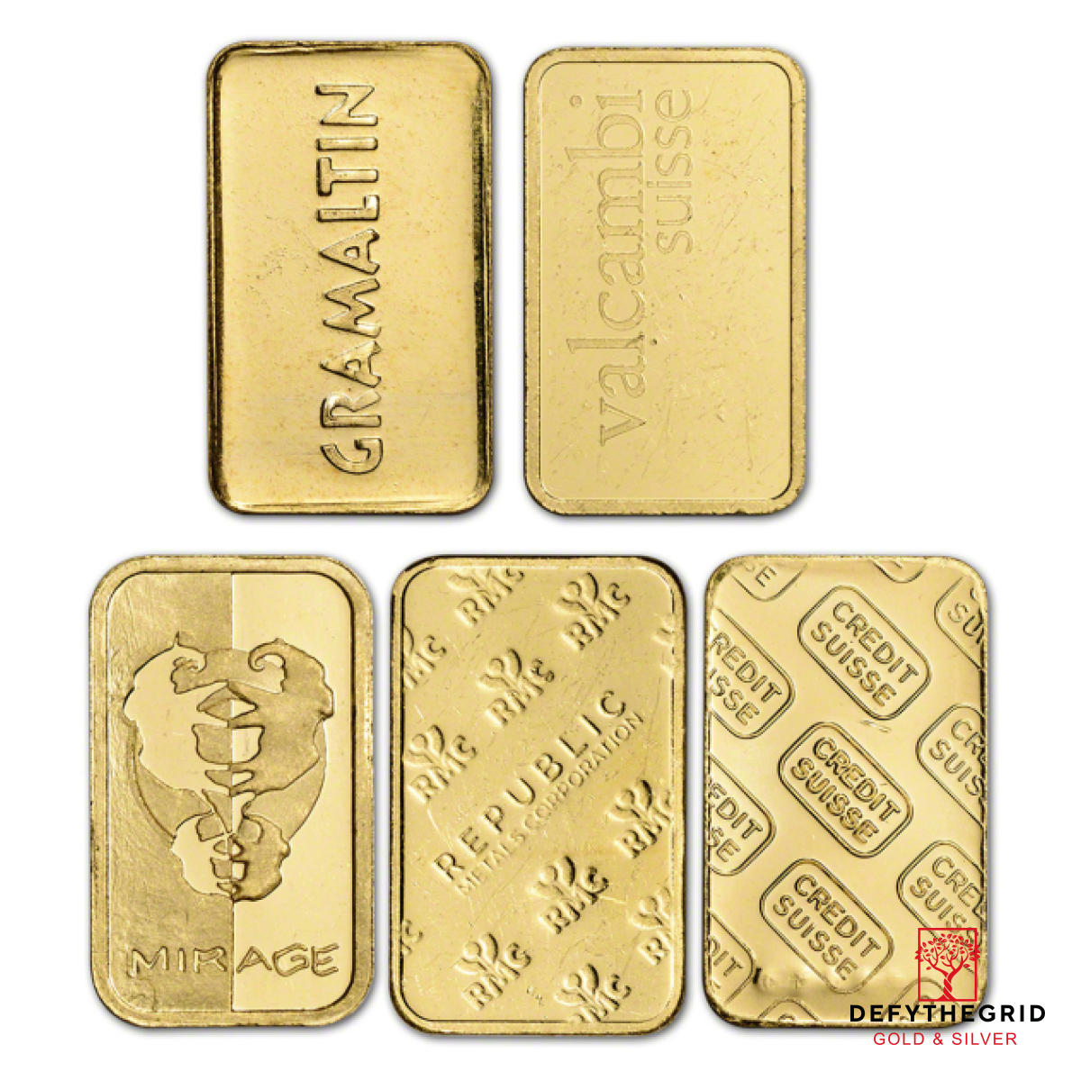 5 GRAM GOLD BAR RANDOM BRAND Reverse product photo