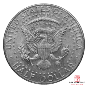 90% AMERICAN SILVER COINS – KENNEDY HALF DOLLARS Reverse product photo