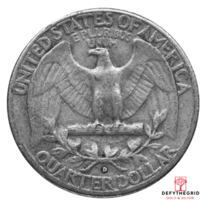 90% AMERICAN SILVER COINS – QUARTERS Reverse product photo