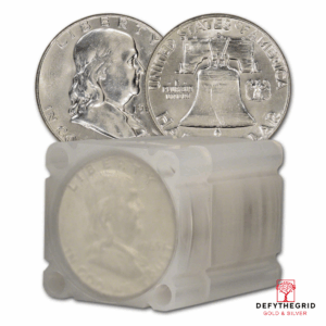 90% AMERICAN SILVER COINS BU – FRANKLIN HALF DOLLARS Reverse product photo