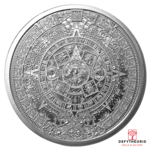 1 OZ SILVER ROUND AZTEC CALENDAR Obverse product photo