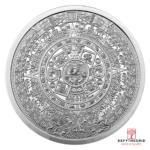 5 OZ SILVER ROUND AZTEC CALENDAR Obverse product photo