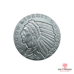 1/2 OZ SILVER ROUND INCUSE INDIAN DESIGN GOLDEN STATE MINT Obverse product photo