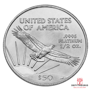 1/2 OZ AMERICAN PLATINUM EAGLE Reverse product photo