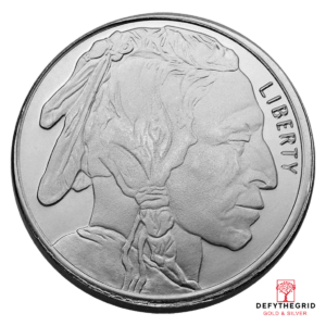1/2 OZ SILVER ROUND BUFFALO HIGHLAND MINT Obverse product photo