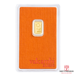 1 GRAM GOLD BAR VALCAMBI Obverse product photo