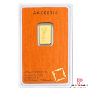 2.5 GRAM GOLD BAR VALCAMBI Reverse product photo