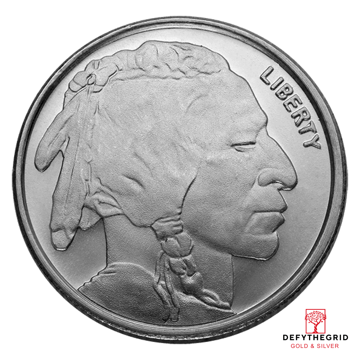 1/4 OZ SILVER ROUND BUFFALO HIGHLAND MINT Obverse product photo