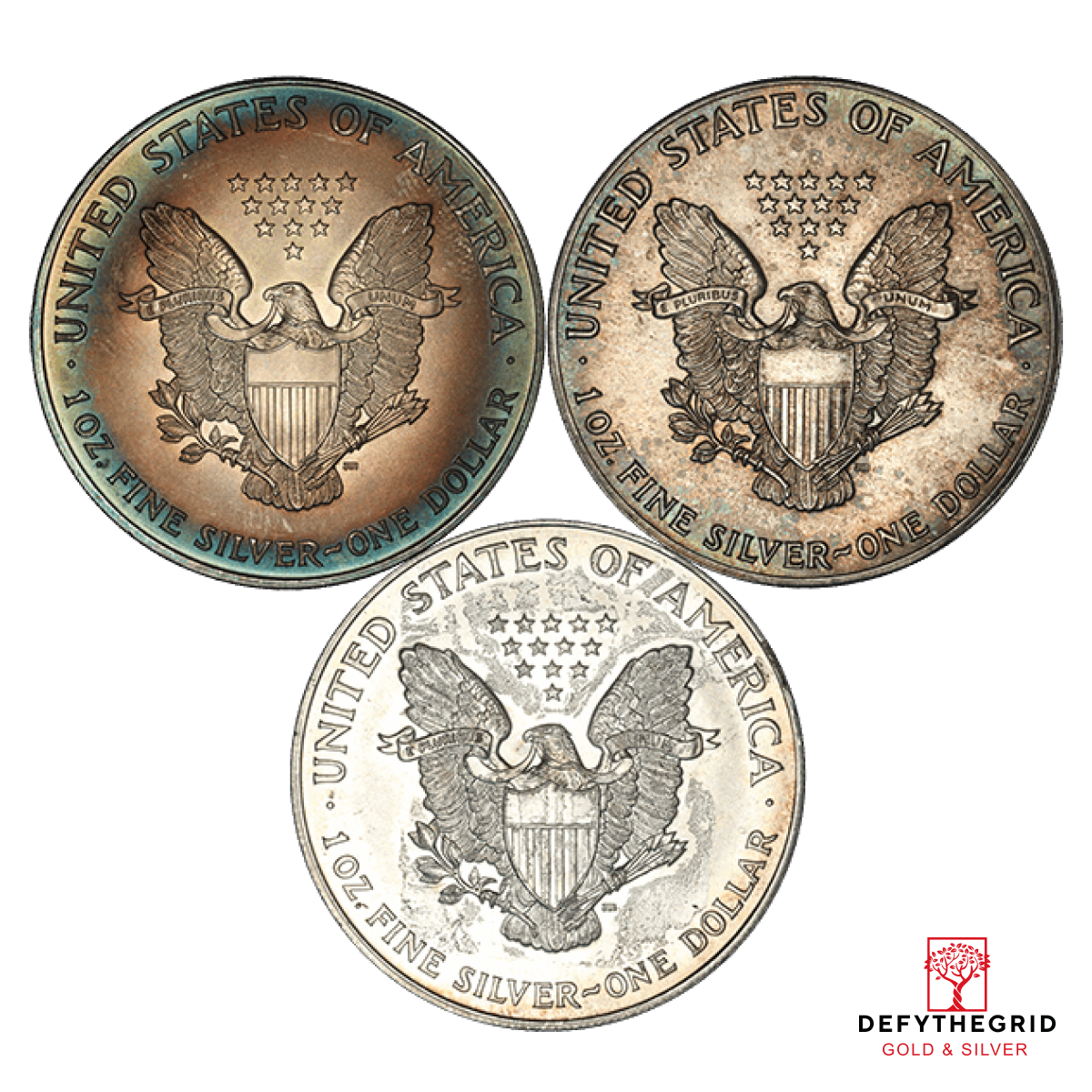 1 OZ AMERICAN SILVER EAGLE LOW PREMIUM Reverse product photo