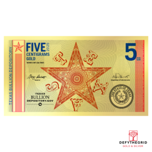 5 Centigram Gold Aurum - Texas Longhorn Steer