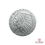 1/10 OZ SILVER ROUND INCUSE INDIAN DESIGN GOLDEN STATE MINT Obverse product photo