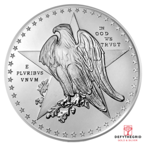 1 OZ SILVER ROUND TEXAS Reverse product photo