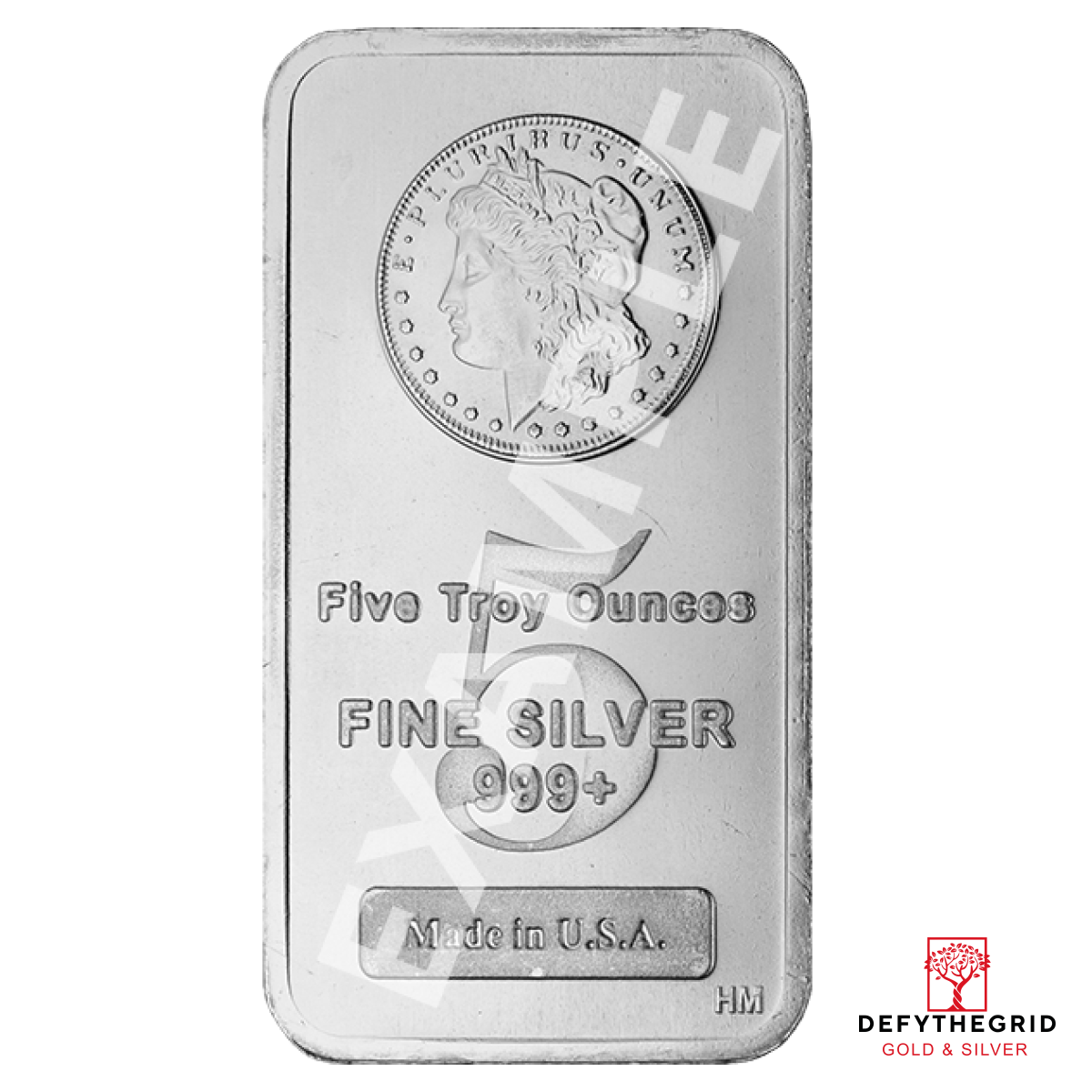 5 OZ SILVER BAR Obverse product photo