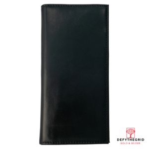 Custom Black Leather Goldback Wallet
