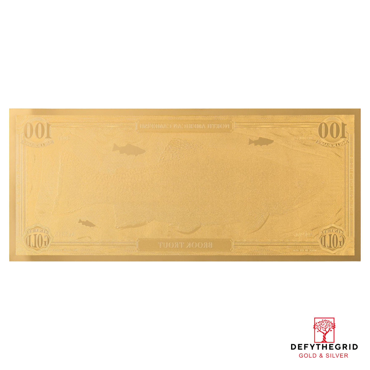 100mg Brook Trout Aurum 24k Gold Bill - Image 2