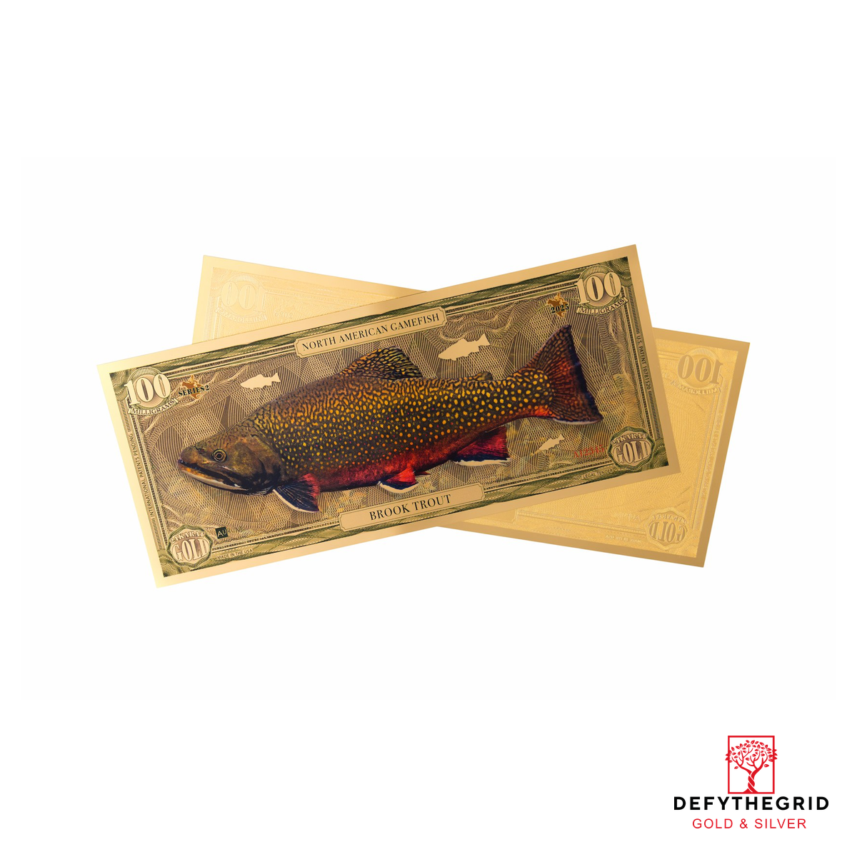 100mg Brook Trout Aurum 24k Gold Bill - Image 3