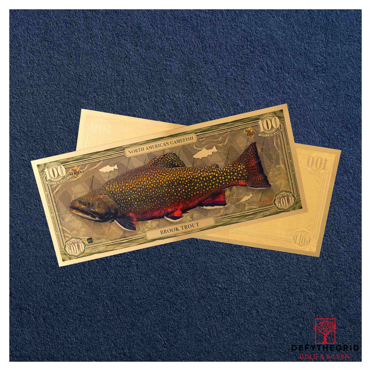 100mg Brook Trout Aurum 24k Gold Bill - Image 4