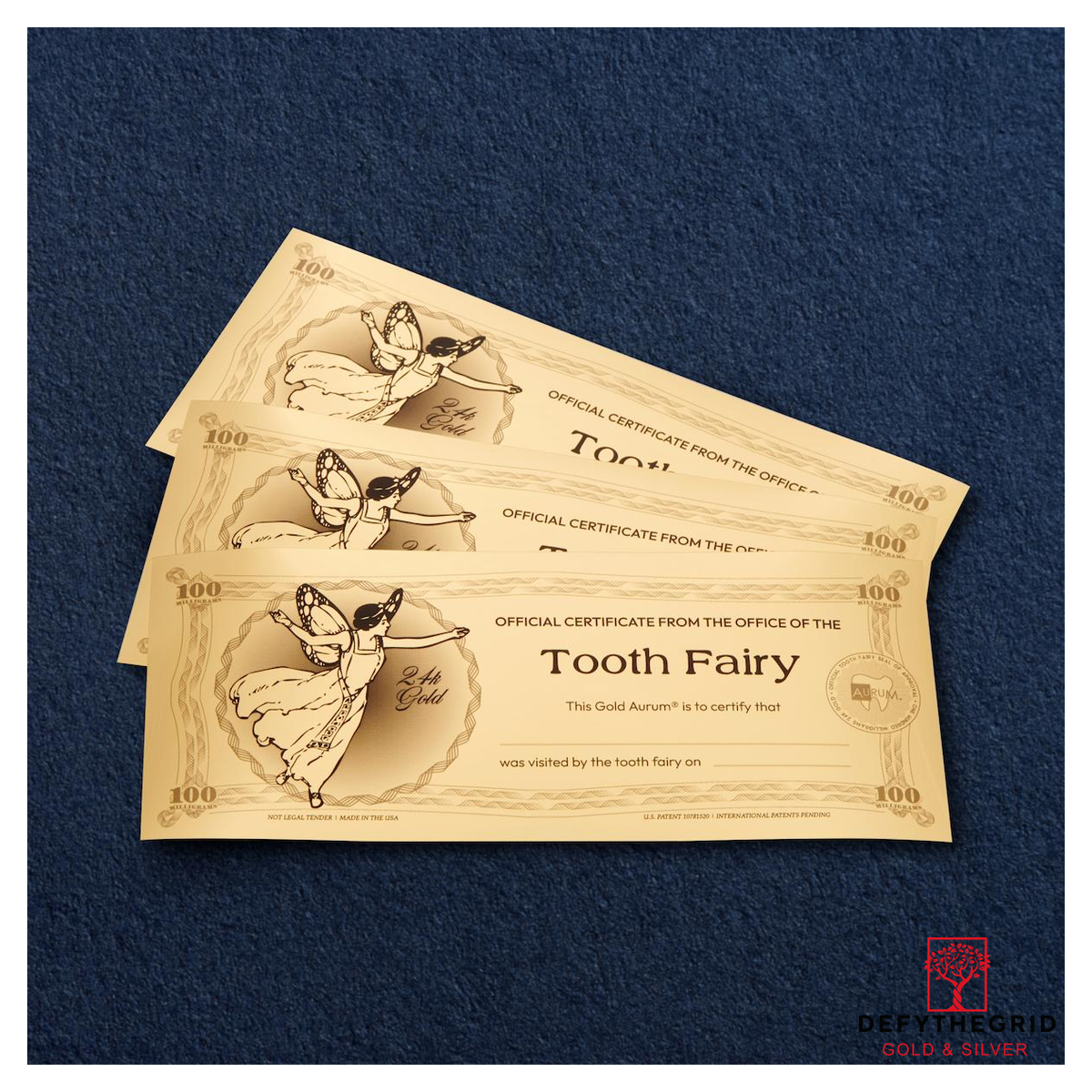 100mg Tooth Fairy Aurum 24k Gold Bill - Image 4