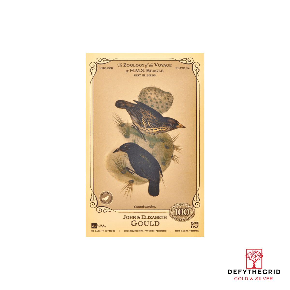 The John and Elizabeth Gould Aurum 24k Gold Collection - H.M.S. Beagle - In Folder - Image 4