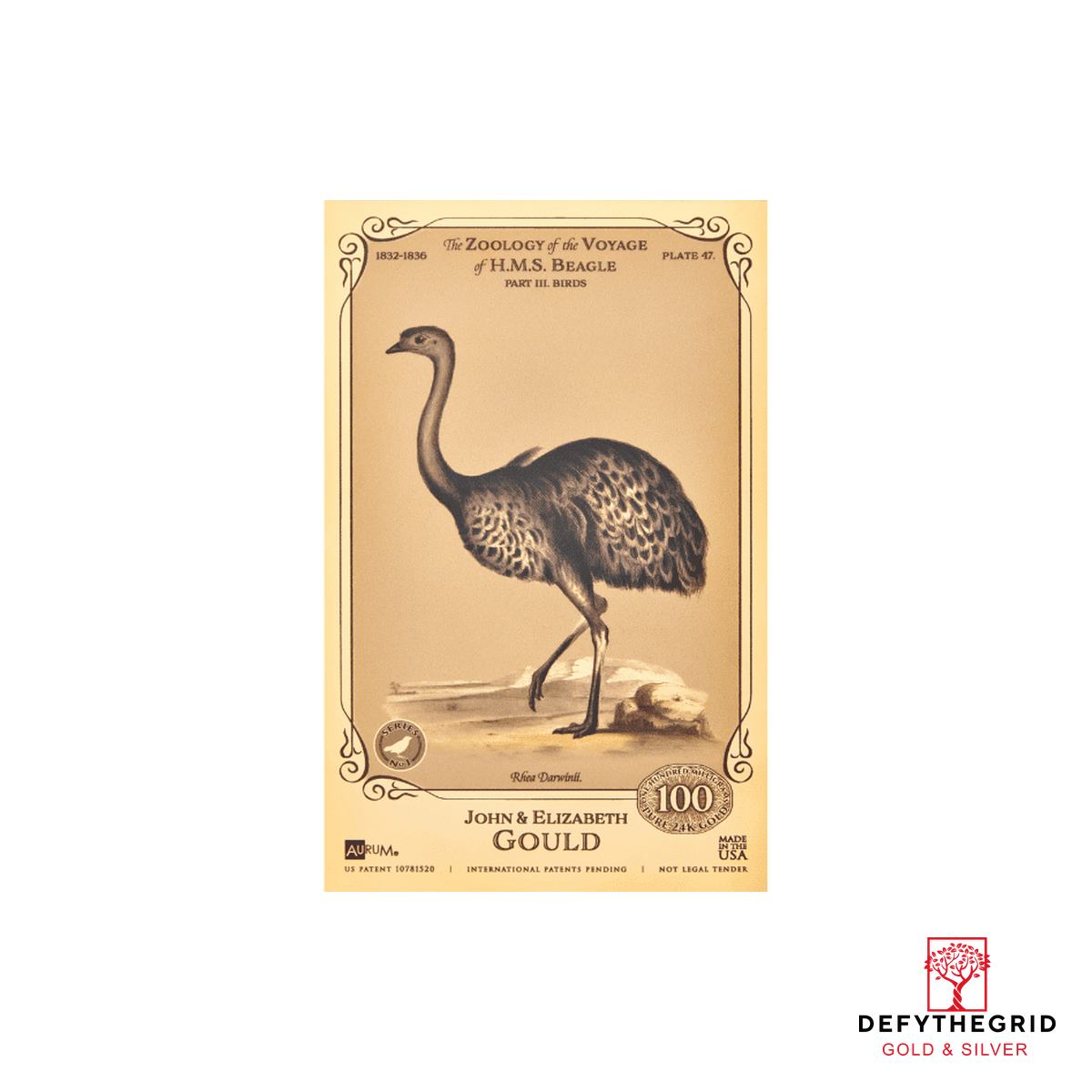 The John and Elizabeth Gould Aurum 24k Gold Collection - H.M.S. Beagle - In Folder - Image 6