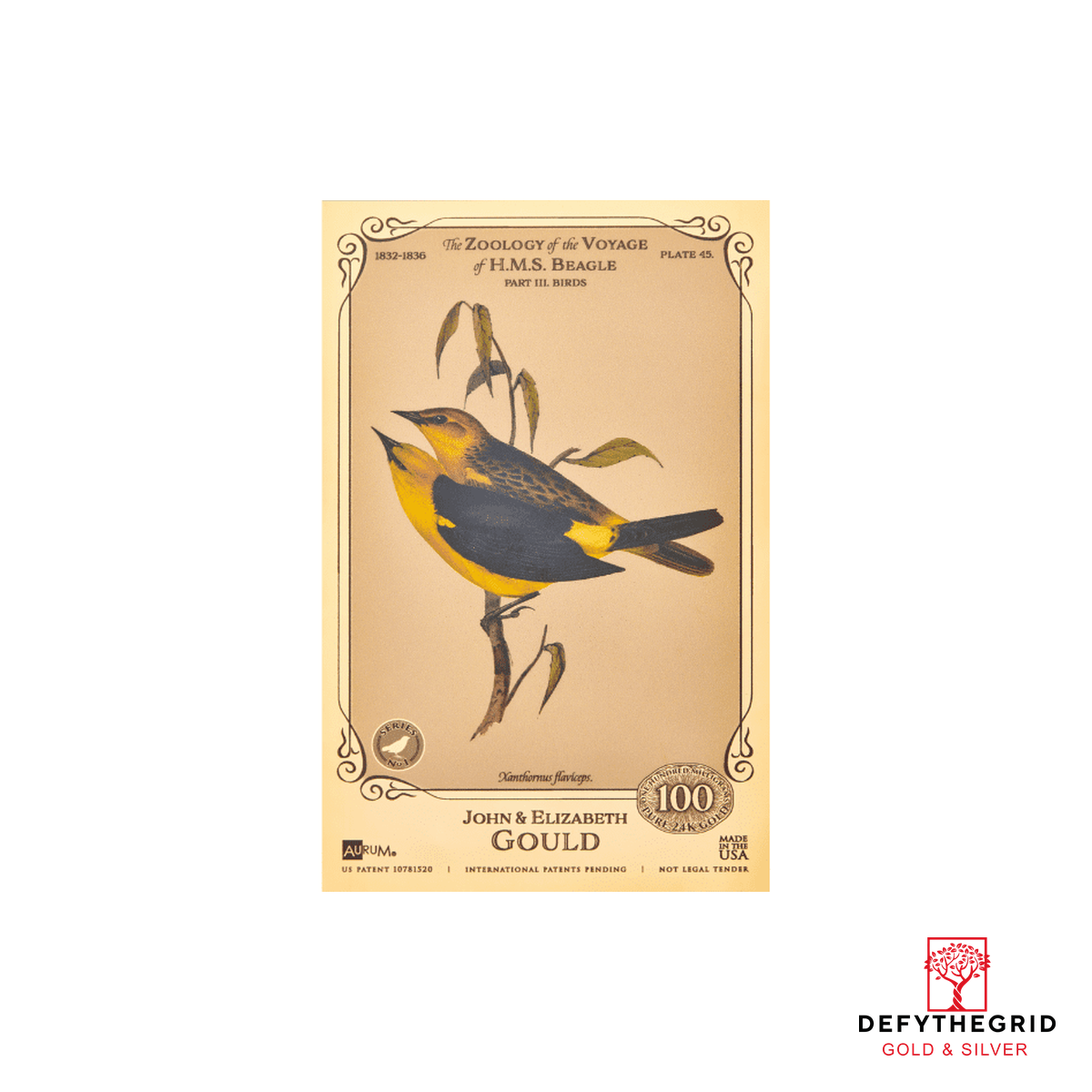 The John and Elizabeth Gould Aurum 24k Gold Collection - H.M.S. Beagle - In Folder - Image 10