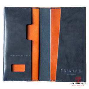 Goldback Wayfarer Wallet Navy/Brown