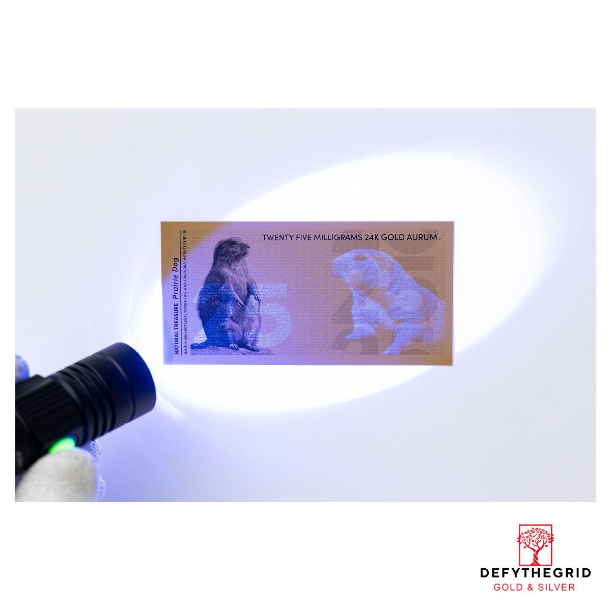 25mg Prairie Dog Aurum 24k Gold Bill - Image 5