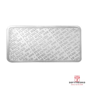 10 OZ SILVER BUFFALO BAR HIGHLAND MINT Reverse product photo