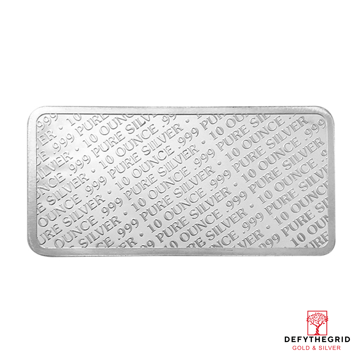 10 OZ SILVER BUFFALO BAR HIGHLAND MINT Reverse product photo