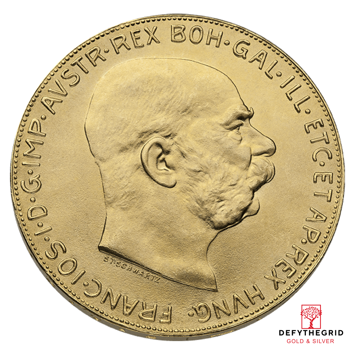 100 CORONA AUSTRIAN GOLD COIN Obverse product photo
