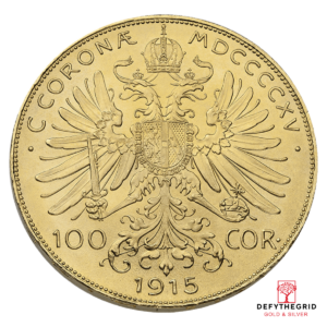 100 CORONA AUSTRIAN GOLD COIN Reverse product photo