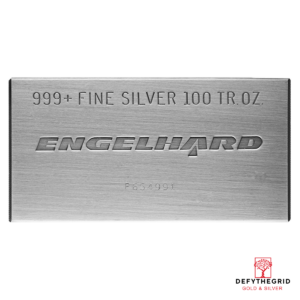 100 OZ SILVER BAR ENGELHARD Obverse product photo