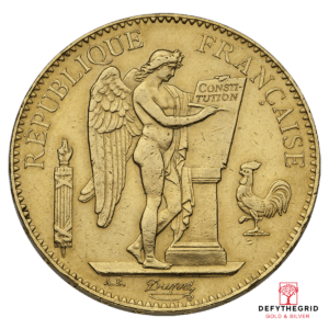 100 FRANC FRENCH GOLD COIN Reverse product photo