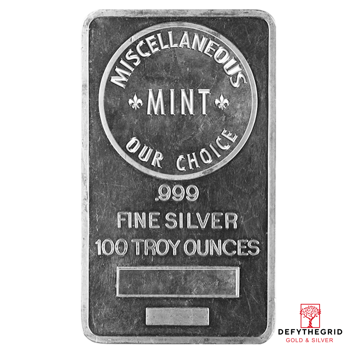 100 OZ SILVER BAR Obverse product photo