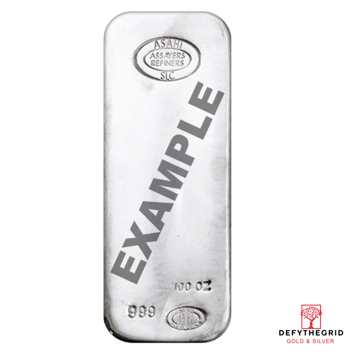 100 OZ SILVER BAR LBMA BRANDS Obverse product photo