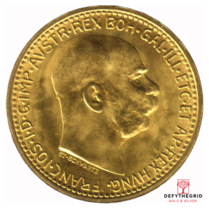 10 CORONA GOLD COIN Reverse product photo