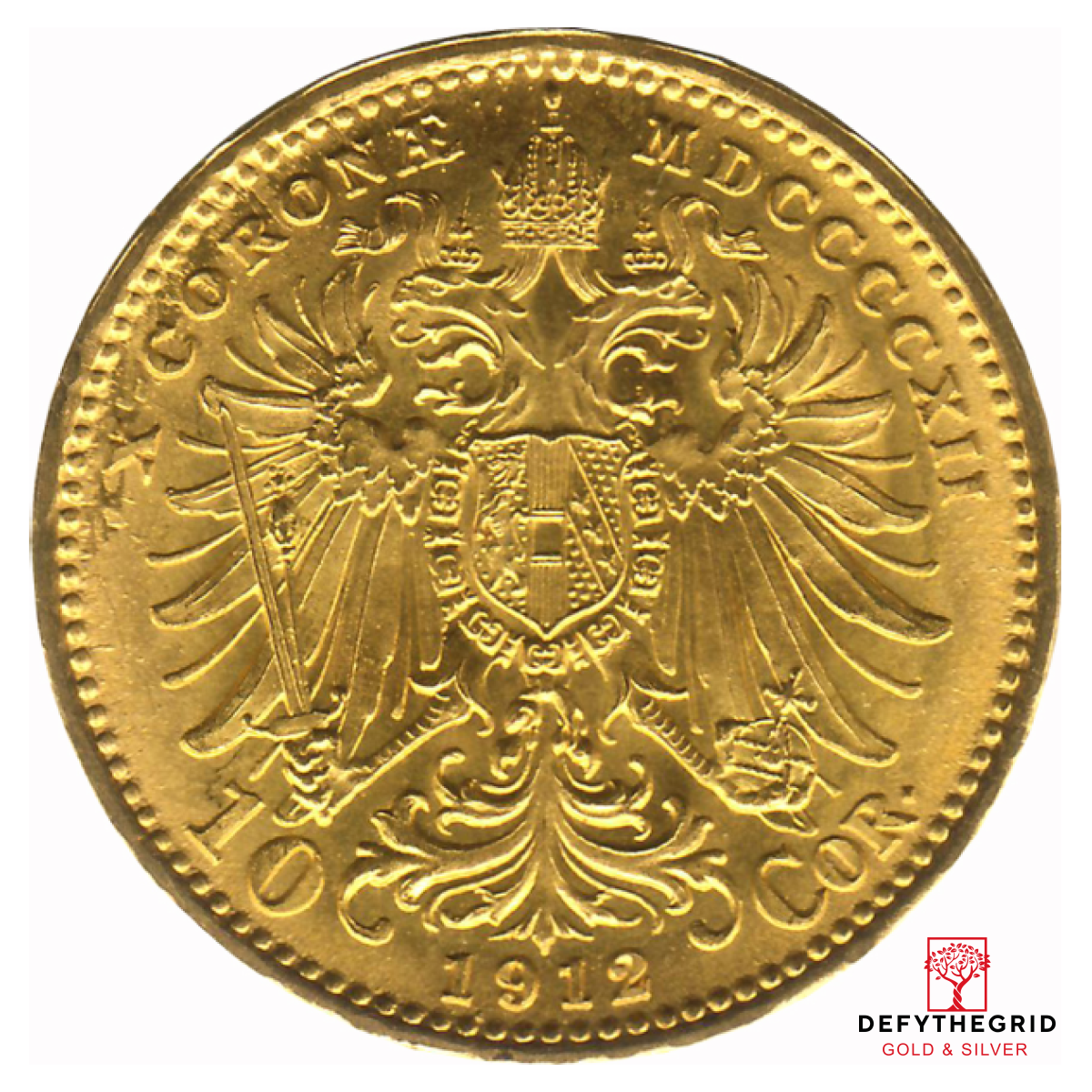 10 CORONA GOLD COIN Obverse product photo