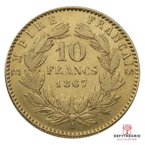 10 FRANC GOLD COIN Reverse product photo