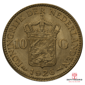 10 GUILDER HOLLAND GOLD COIN Obverse product photo