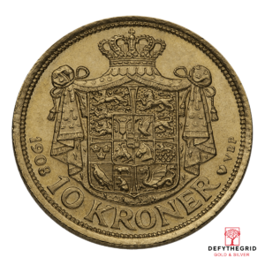 10 KRONER DENMARK GOLD COIN Obverse product photo