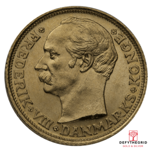 10 KRONER DENMARK GOLD COIN Reverse product photo