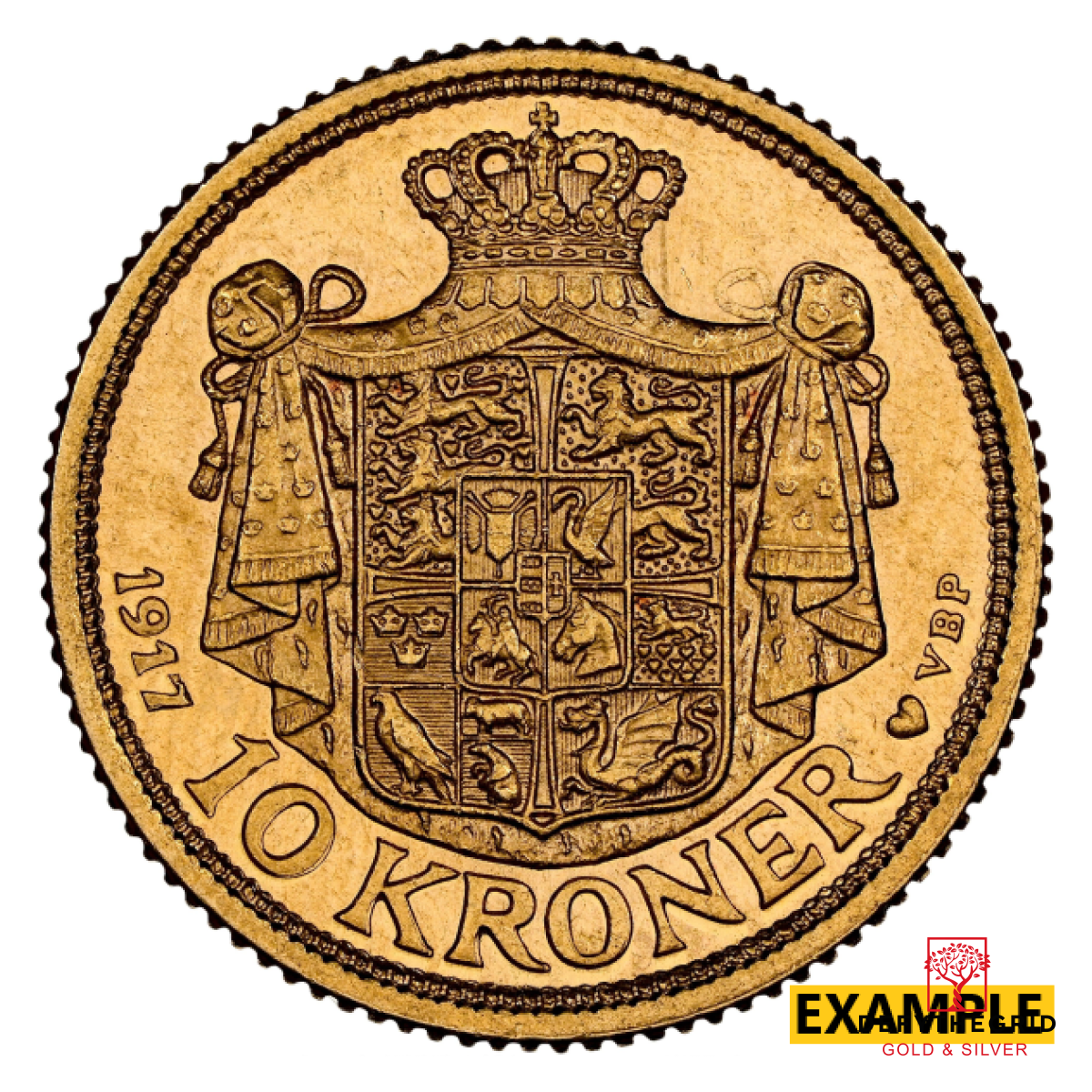 SWEDISH 10 KRONER GOLD Obverse product photo