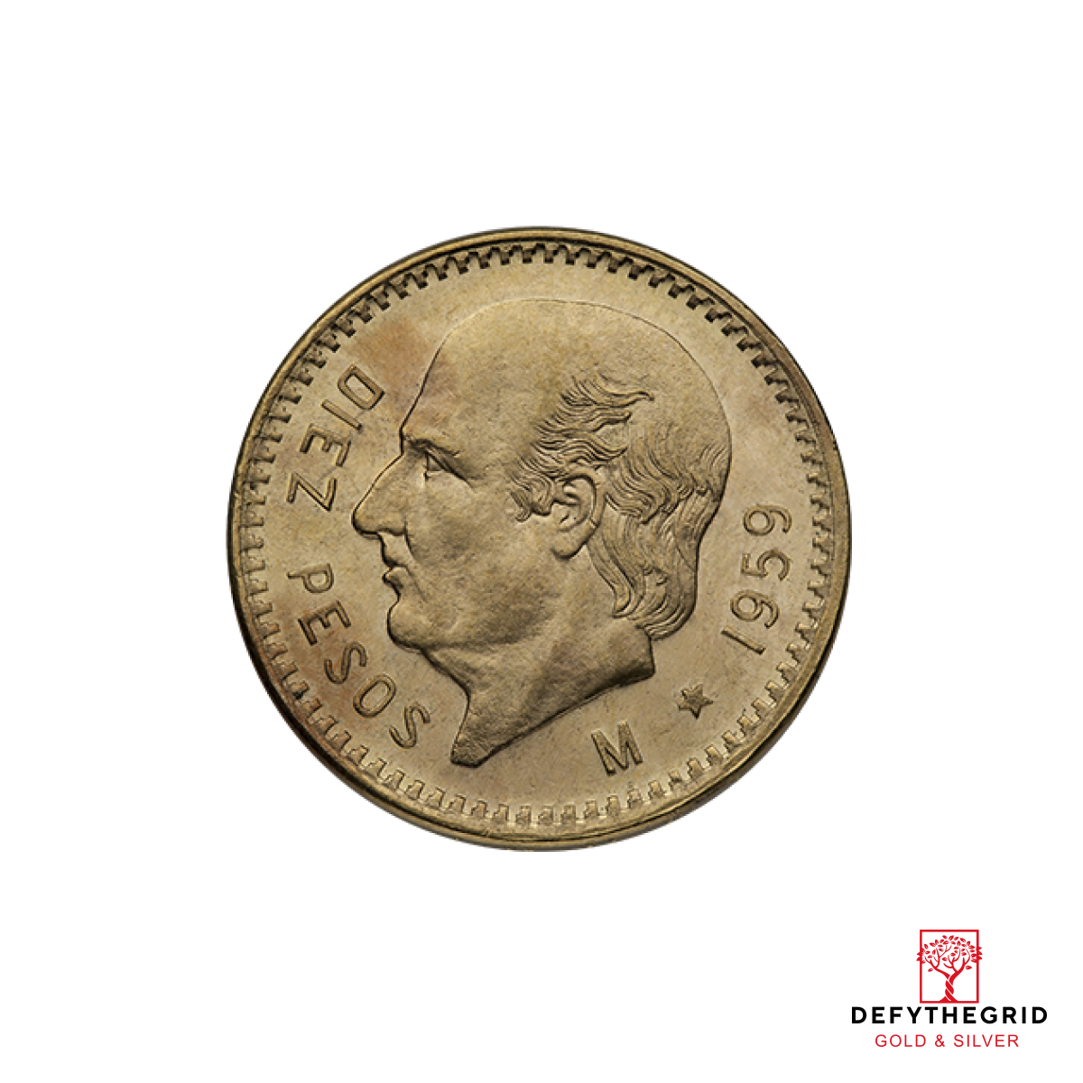 10 PESO MEXICAN GOLD COIN Obverse product photo