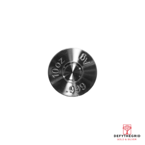 10 OZ SILVER .50 CALIBER BULLET REPLICA Reverse product photo