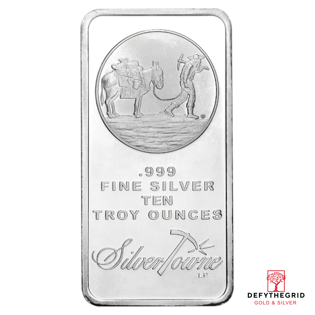 10 OZ SILVER BAR PROSPECTOR SILVERTOWNE Obverse product photo