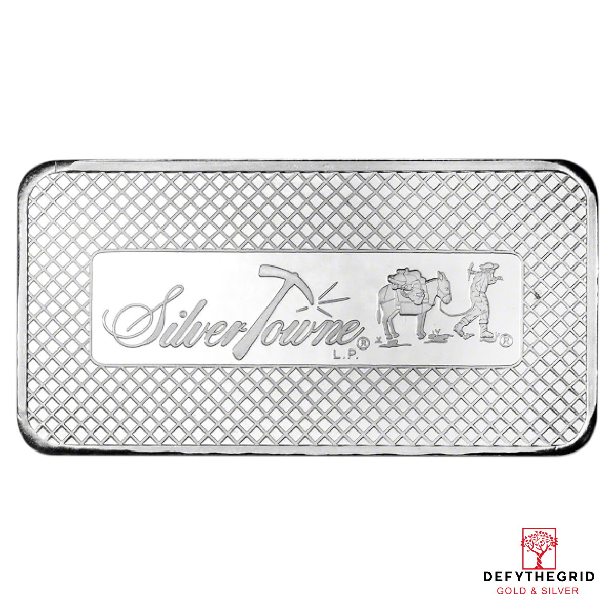 10 OZ SILVER BAR PROSPECTOR SILVERTOWNE Reverse product photo